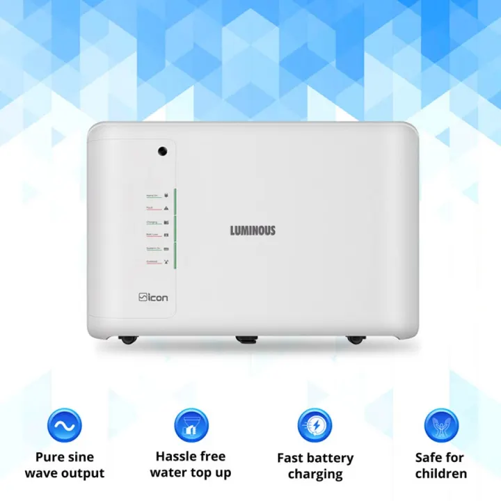 LUMINOUS ICON 1600 - 1400VA/12V SINEWAVE INVERTER battery