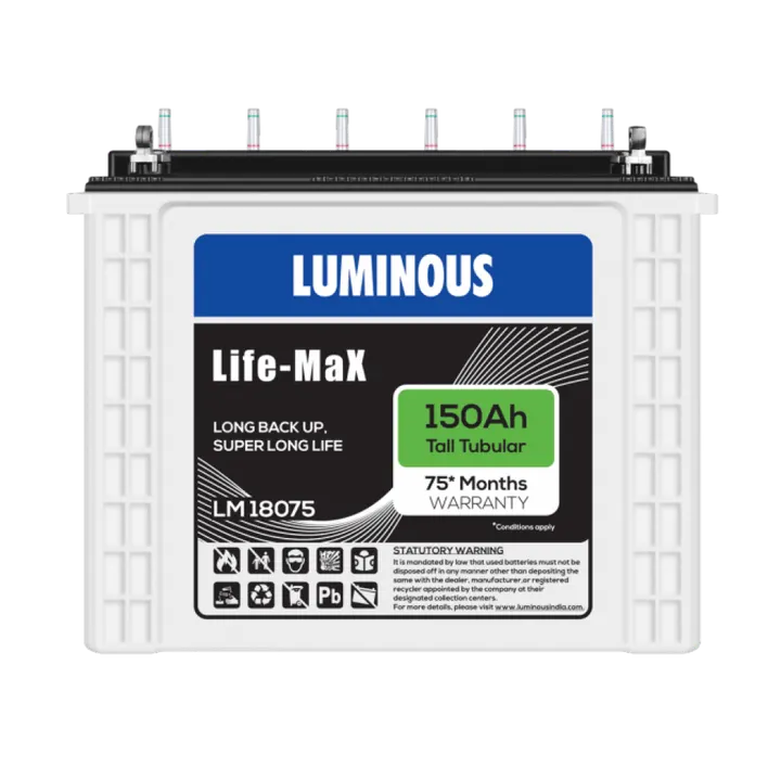 Luminous LIFE MAX LM18075 150AH battery