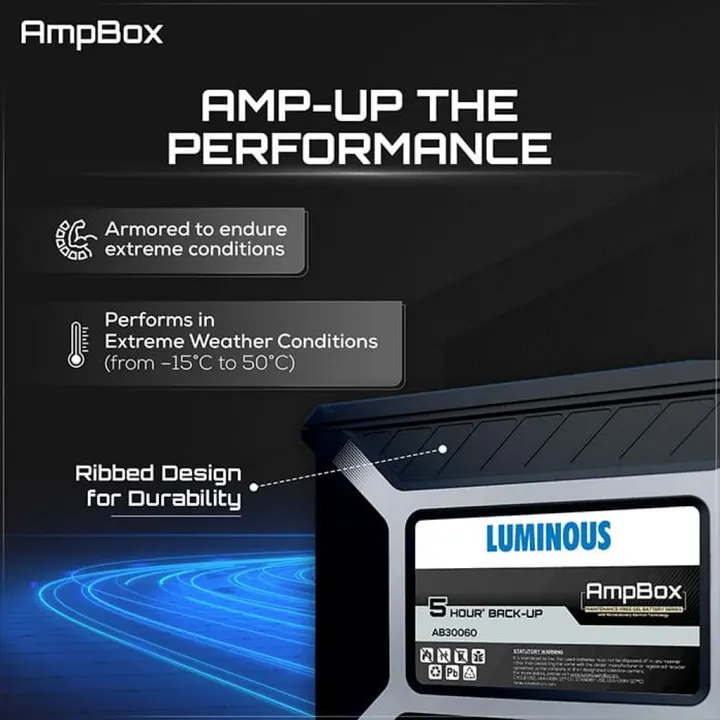 Luminous AmpBox Gel Battery AB30060 battery