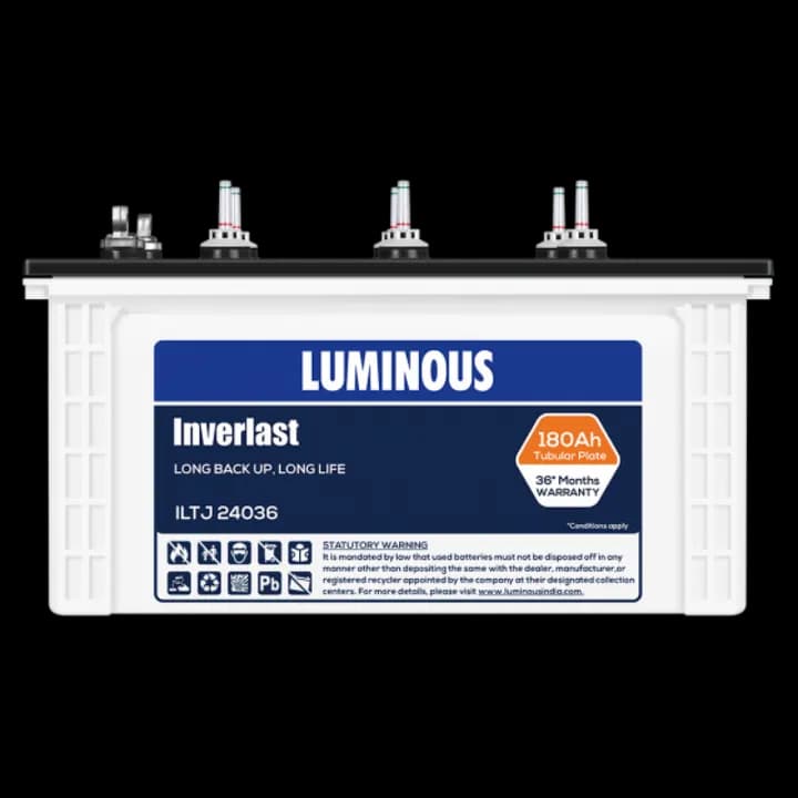 Luminous ILTJ 24036 (180AH) Short Tubular Inverter Battery battery